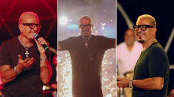 عمرو دياب يرتدي مفتاح الحياة ويسحر الجمهور بميدلي قديم في حفل قطر